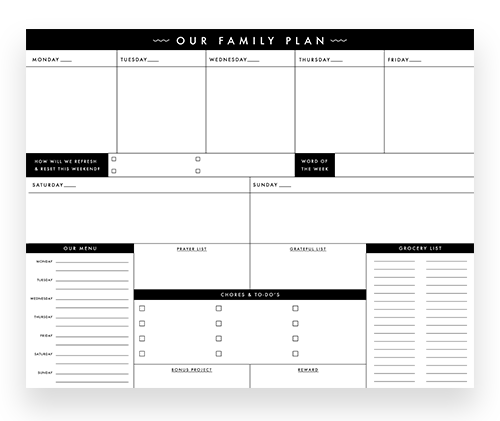 Family Plan Calendar Family Plan Calendar